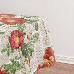 Toalha De Mesa Coleção de Ilustrações do Patrimônio Rosa Vitorian