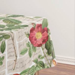 Toalha De Mesa Coleção de Ilustrações do Patrimônio Rosa Vitorian