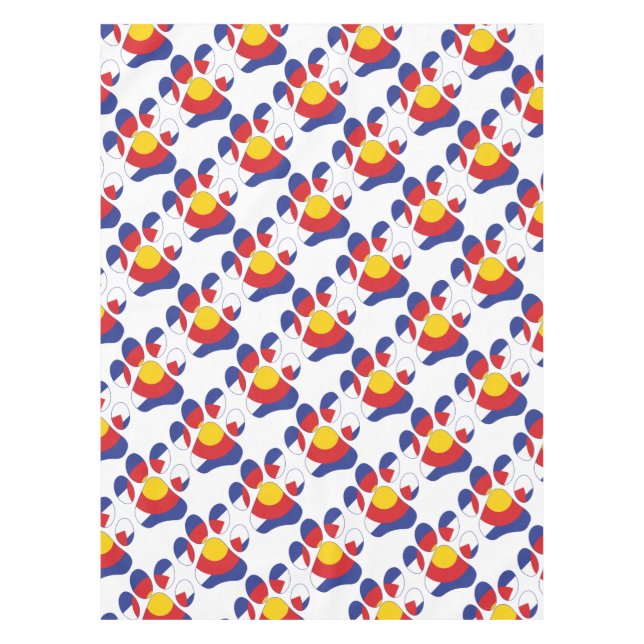 Toalha De Mesa Colorado Paws (Frente)