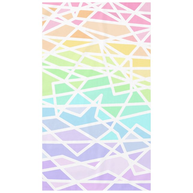 Toalha De Mesa Colores Arco-Íris de Pastel Tablecloth Geométrica (Frente)
