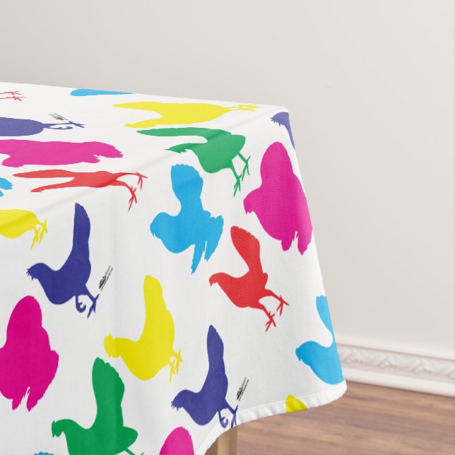 Toalha De Mesa Colorida Hens (Posição Original)
