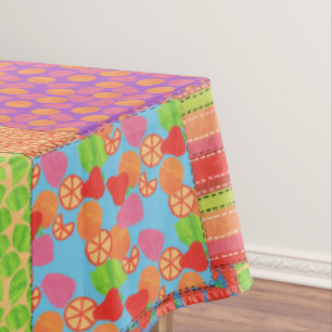 Toalha De Mesa Colorida manta de retalhos de Padrões de Frutas de