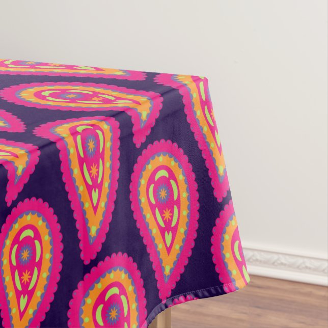 Toalha De Mesa Colorida Paisley (Posição Original)