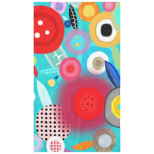 Toalha de mesa com bolinhas vermelhas (Frente)