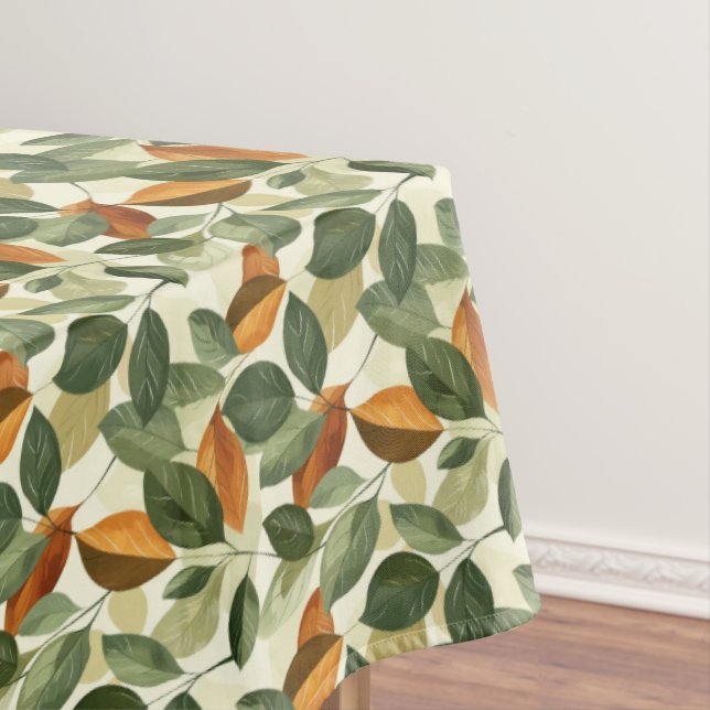 Toalha de Mesa com Desenho de Folhas Decoração de  (Posição Original)