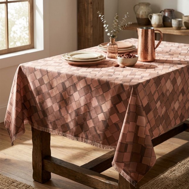Toalha de Mesa com Estampa 3D de Cubo de Mousse de (Criador carregado)