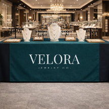 Toalha de mesa com logotipo de negócios de jóias m