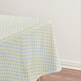 Toalha de mesa com padrão de azulejos amarelos e a