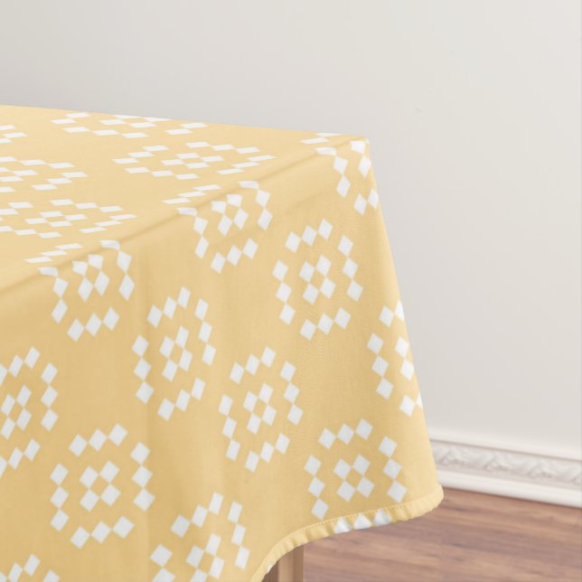 Toalha de mesa com padrão de diamante (Posição Original)
