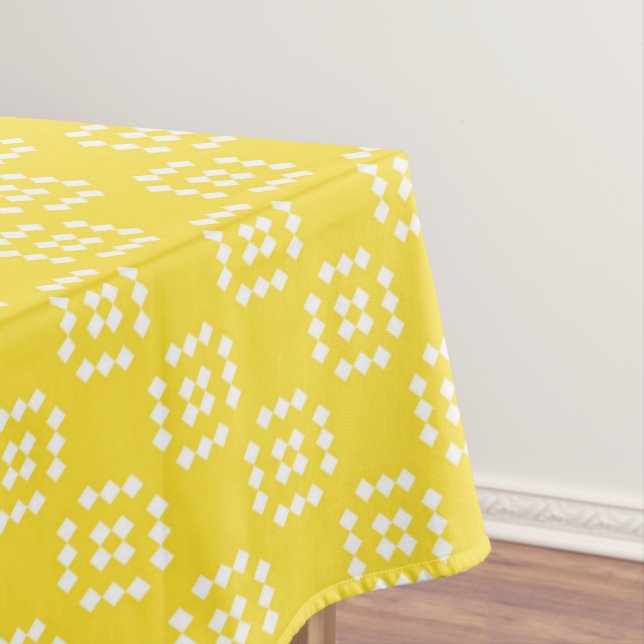 Toalha de mesa com padrão de diamante (Posição Original)