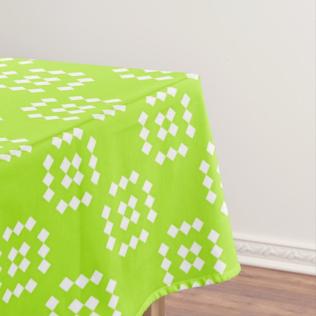 Toalha de mesa com padrão de diamante (Posição Original)