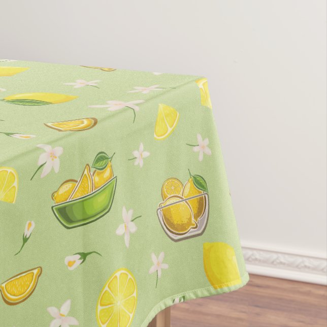 Toalha de mesa com padrão de limão de verão (Posição Original)