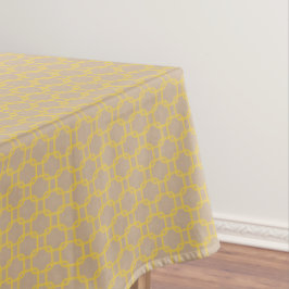 Toalha de Mesa com Padrão de Quadrados Amarelos