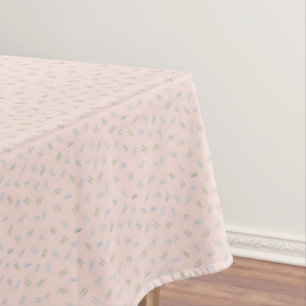 Toalha de Mesa com Padrão de Rabiscos Rosa