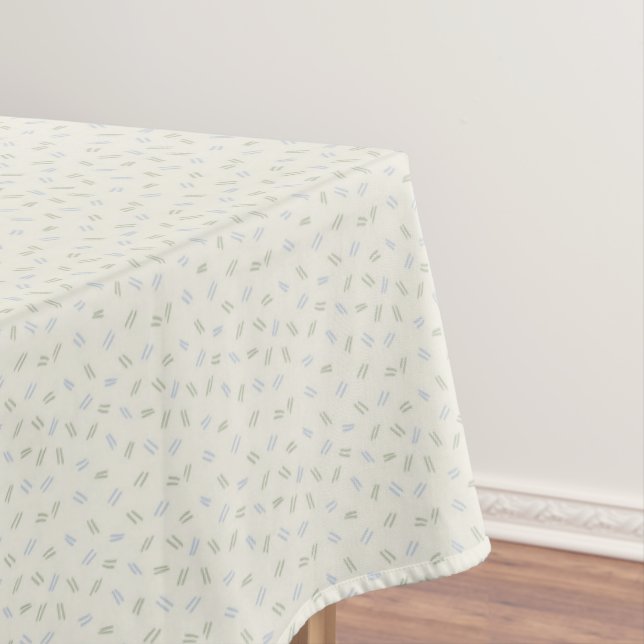 Toalha de Mesa com Padrão de Rabiscos Verde e Azul (Posição Original)