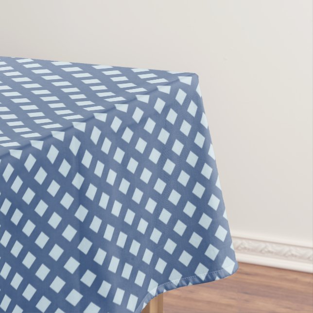 Toalha de Mesa com Padrão de Seção Transversal Azu (Posição Original)
