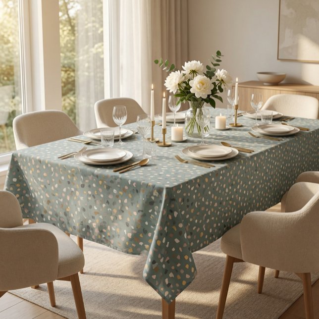Toalha de Mesa com Padrão de Terrazzo Neutro Moder (Criador carregado)