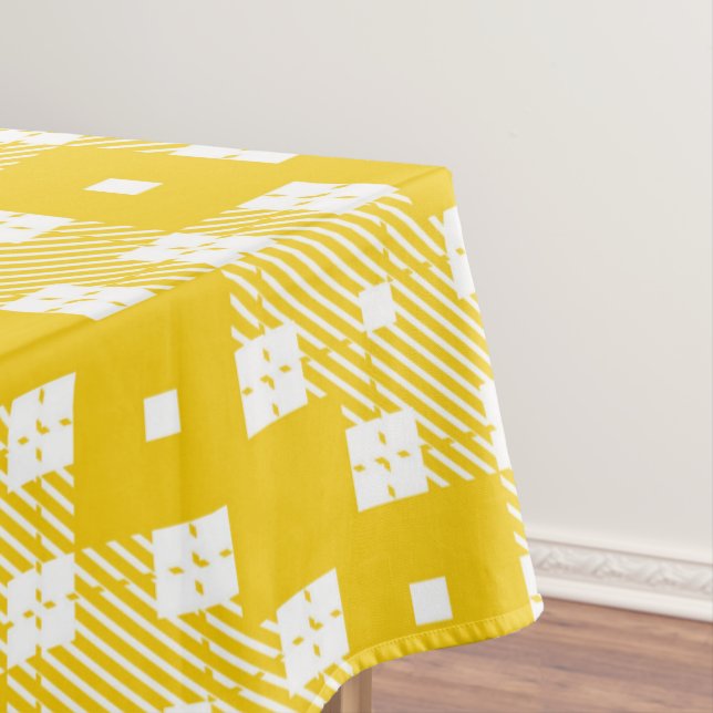 Toalha de mesa com padrão xadrez (Posição Original)