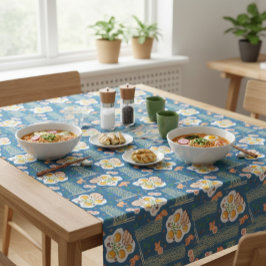 Toalha De Mesa Comida Asiática Inspirada em Noodles e Narutomaki