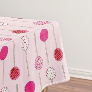 Toalha De Mesa Comida de Pop de Torre, cor-de-rosa, Fosco de-rosa