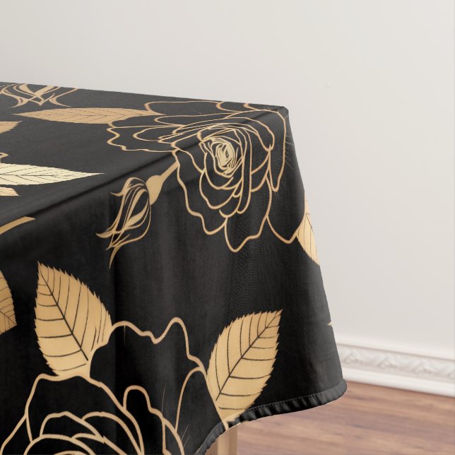 Toalha De Mesa Composição impressionante de rosa e botão (Posição Original)