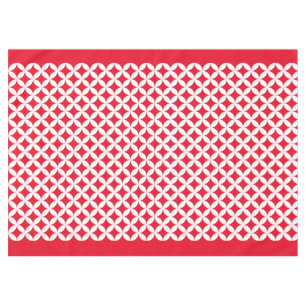 Toalha De Mesa Comprimido branco e vermelho