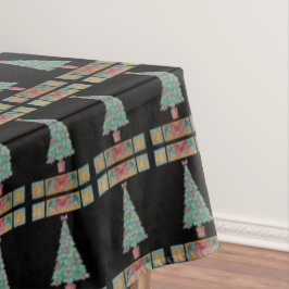 Toalha De Mesa Condecoração de árvores de Natal sinos arcos verme