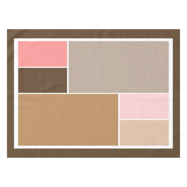 Toalha De Mesa Conexão de blocos de cores da Seashell (Frente (Horizontal))