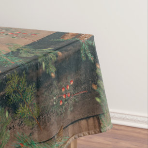 Toalha De Mesa Coníferas de natal Coníferas Pine Wood Tablecloth