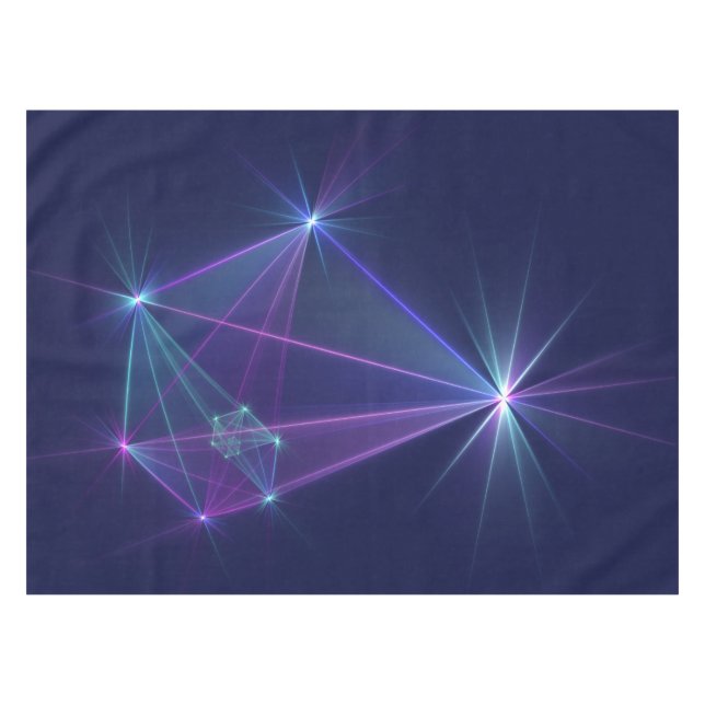 Toalha De Mesa Constelação, Arte Fractal Fantasia Abstrata (Frente (Horizontal))