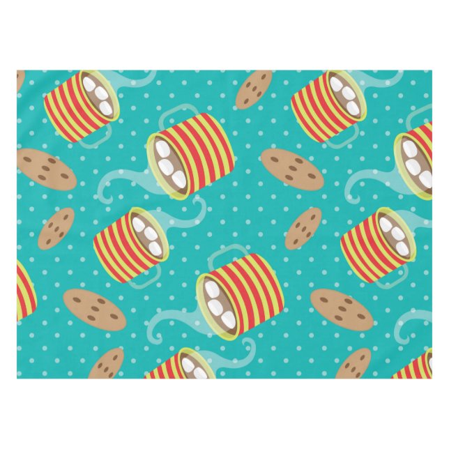 Toalha De Mesa Cookies e Tablecloth de Férias de Cacau Quente (Frente (Horizontal))