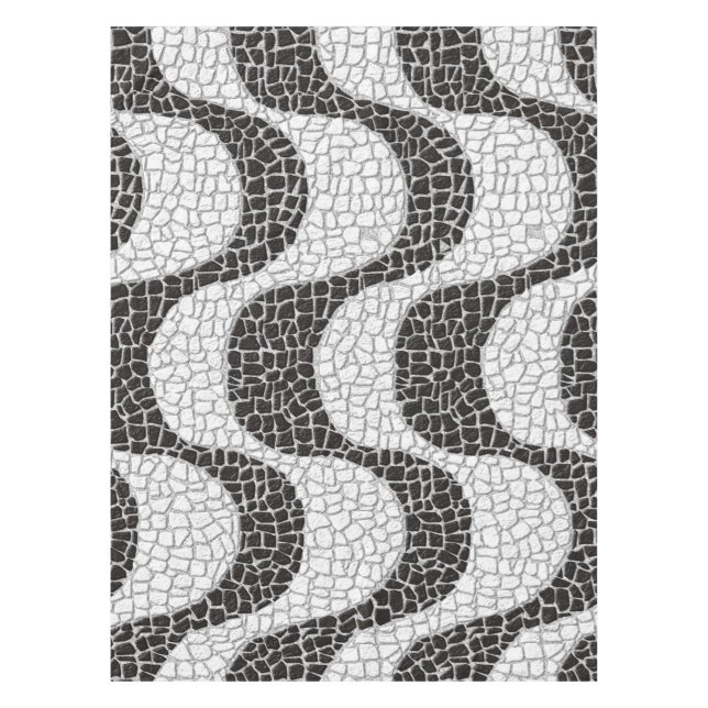 Toalha De Mesa Copacabana Sidewalk Brazilian pattern (Frente)