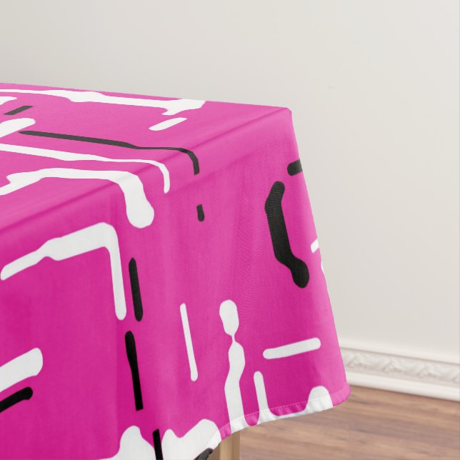 Toalha De Mesa Cor-de-rosa magenta-rosa-branca (Posição Original)