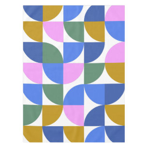 Toalha De Mesa Cor-de-rosa Moderno Formas Geométricas Azul Roxo