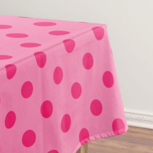 Toalha De Mesa Cor-de-rosa quente no Design de padrão Bolinhas co