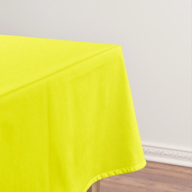 Toalha De Mesa Cor Sólida Neon Amarelo (Posição Original)