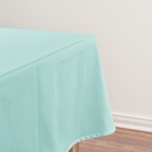Toalha De Mesa Cor Sólida Turquesa Leve | Clássico | Elegante (Posição Original)