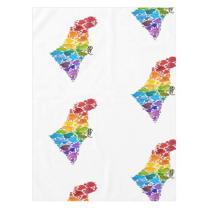 Toalha De Mesa Corações de Israel Tablecloth
