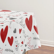 Corações de Rabiscos Vermelhos e Pretos Amor