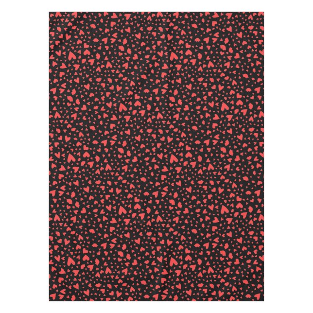 Toalha De Mesa Corações e beijos vermelhos (Frente)