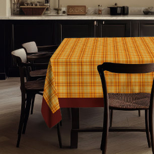 Toalha de Mesa Cores da Moda Outono Xadrez Anivers