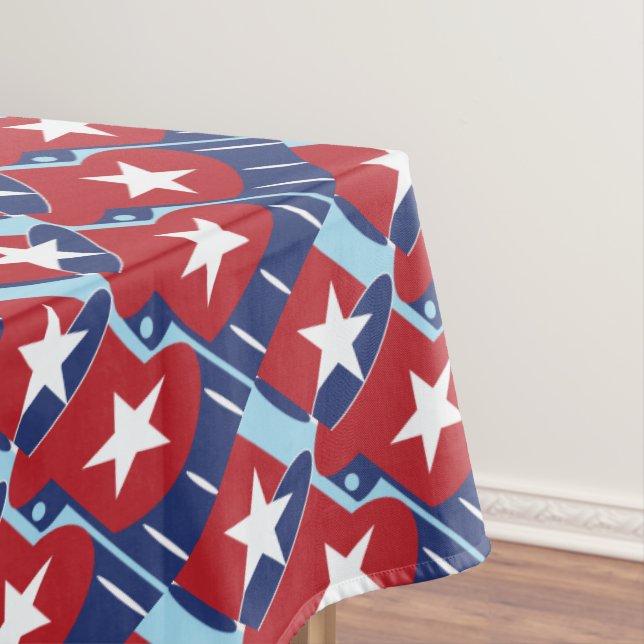 Toalha De Mesa Cores Patriotas 4 de julho (Posição Original)