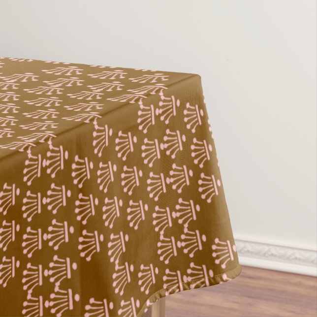 Toalha De Mesa Coroa Rosa Marrom (Posição Original)