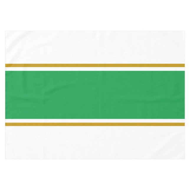 Toalha De Mesa Corridas Marrom Verdes De Grande Mar Em Branco (Frente (Horizontal))