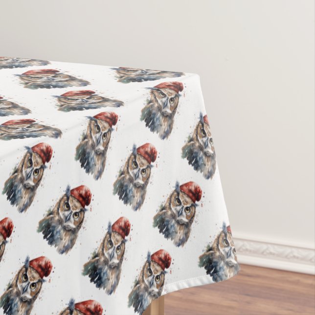 Toalha De Mesa Coruja Invernal Encantada (Posição Original)