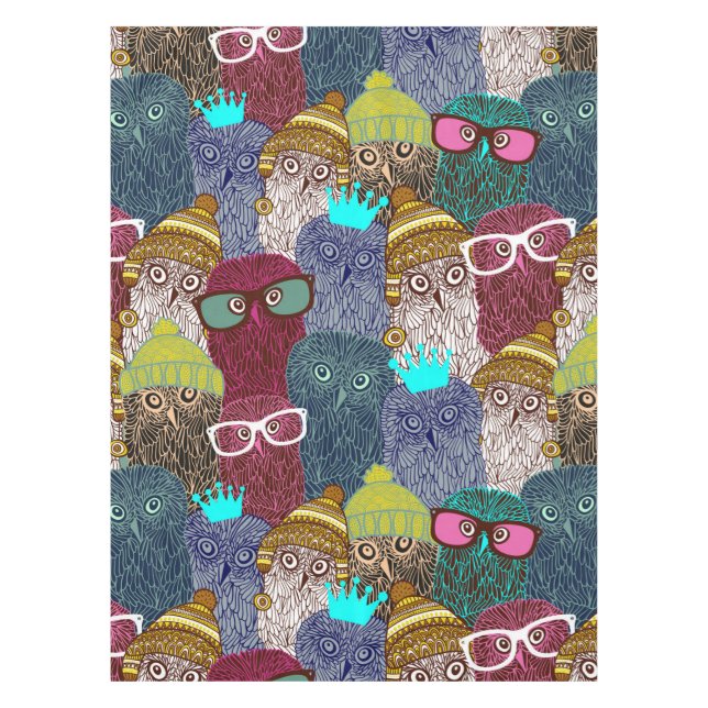 Toalha De Mesa Coruja na coroa (Frente)