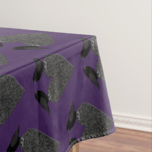 Toalha De Mesa Corvos góticos e Coração Negro