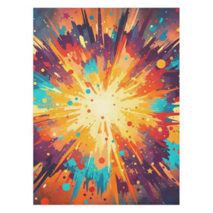Toalha De Mesa Cosmic Burst Abstract Splatter Art