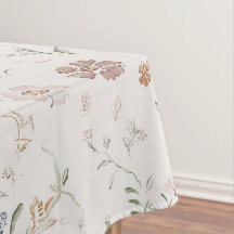 Cottagecore Beige Caprichoso de Aquarela de Flores