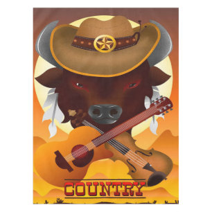 Toalha De Mesa Country Music Guitar